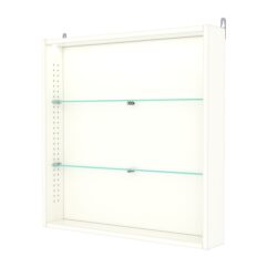 Витрина настенная с регулировочными полками №1-3ГУ-РЕГ с подсветкой, Белый