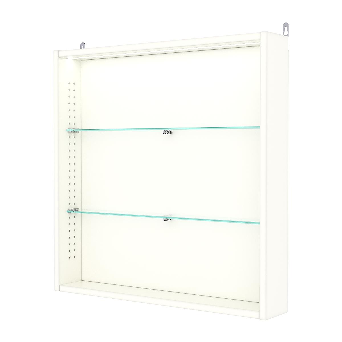 Витрина настенная с регулировочными полками №1-3ГУ-РЕГ с подсветкой, Белый