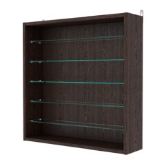 Витрина настенная с регулировочными полками №1-5Г-РЕГ, Дуб Венге