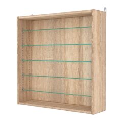 Витрина настенная с регулировочными полками №1-5Г-РЕГ, Дуб Сонома