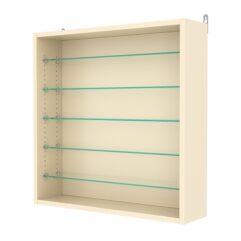 Витрина настенная с регулировочными полками №1-5Г-РЕГ, Крем Вайс