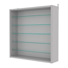 Витрина настенная с регулировочными полками №1-5Г-РЕГ, Серый