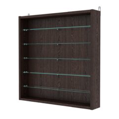 Витрина настенная с регулировочными полками №1-5ГУ-РЕГ, Дуб Венге