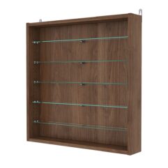 Витрина настенная с регулировочными полками №1-5ГУ-РЕГ, Орех
