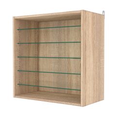 Витрина настенная с регулировочными полками №1-5ГГ-РЕГ, Дуб Сонома