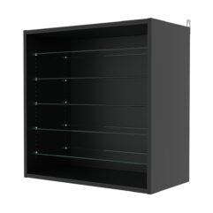 Витрина настенная с регулировочными полками №1-5ГГ-РЕГ, Черный