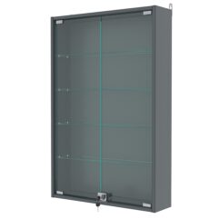 Витрина настенная с регулировочными полками №2-1А-РЕГ, Темно-Серый