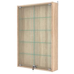 Витрина настенная с регулировочными полками №2-1А-РЕГ, Дуб Сонома