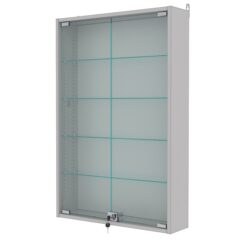 Витрина настенная с регулировочными полками №2-1А-РЕГ, Серый