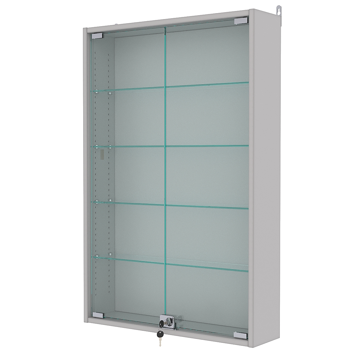 Витрина настенная с регулировочными полками №2-1А-РЕГ, Серый