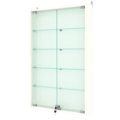 Витрина настенная с регулировочными полками №2-1АУ-РЕГ, Белый