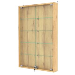 Витрина настенная с регулировочными полками №2-1АУ-РЕГ, Дуб Золотистый