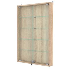 Витрина настенная с регулировочными полками №2-1АУ-РЕГ, Дуб Сонома