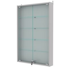 Витрина настенная с регулировочными полками №2-1АУ-РЕГ, Серый