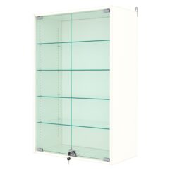 Витрина настенная с регулировочными полками №2-1АГ-РЕГ, Белый