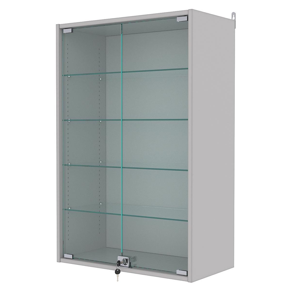 Витрина настенная с регулировочными полками №2-1АГ-РЕГ, Серый