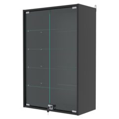 Витрина настенная с регулировочными полками №2-1АГ-РЕГ, Черный