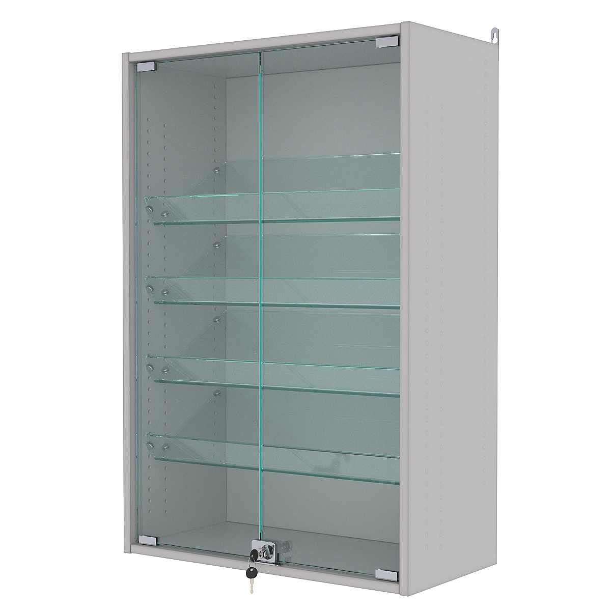 Витрина настенная с регулировочными полками №2-1АКГ-РЕГ, Серый