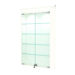 Витрина настенная с регулировочными полками №2-3А-РЕГ с подсветкой, Белый