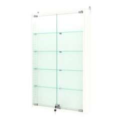 Витрина настенная с регулировочными полками №2-3АУ-РЕГ с подсветкой, Белый