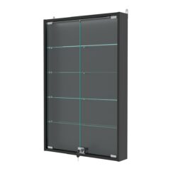 Витрина настенная с регулировочными полками №2-3АУ-РЕГ с подсветкой, Черный