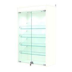 Витрина настенная с регулировочными полками №2-3АКГ-РЕГ с подсветкой, Белый