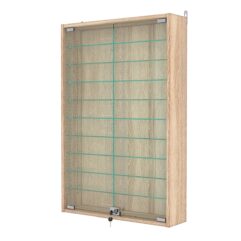 Витрина настенная с регулировочными полками №2-5А-РЕГ, Дуб Сонома