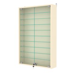 Витрина настенная с регулировочными полками №2-5А-РЕГ, Крем Вайс