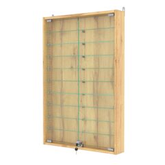 Витрина настенная с регулировочными полками №2-5АУ-РЕГ, Дуб Золотистый