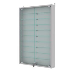 Витрина настенная с регулировочными полками №2-5АУ-РЕГ, Серый