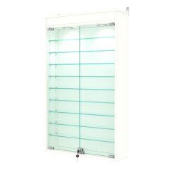 Витрина настенная с регулировочными полками №2-7А-РЕГ с подсветкой, Белый