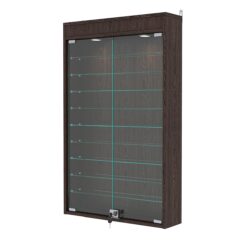 Витрина настенная с регулировочными полками №2-7А-РЕГ с подсветкой, Дуб Венге