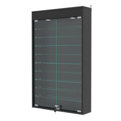 Витрина настенная с регулировочными полками №2-7А-РЕГ с подсветкой, Черный