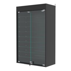 Витрина настенная с регулировочными полками №2-7АГ-РЕГ с подсветкой, Черный