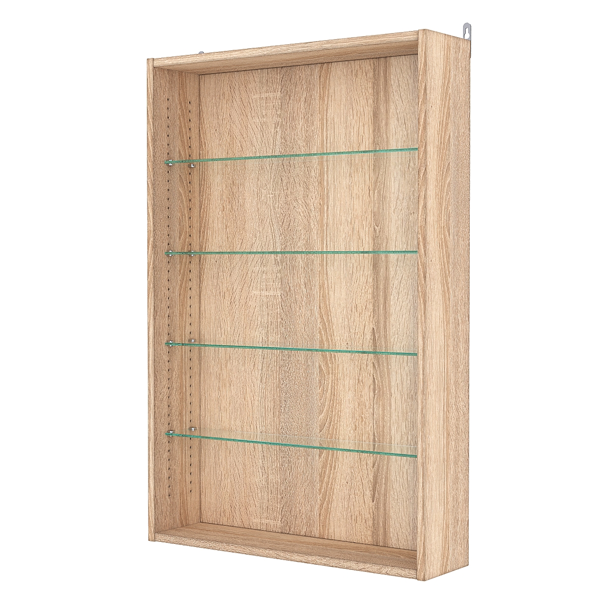 Витрина настенная с регулировочными полками №2-1Г-РЕГ, Дуб Сонома