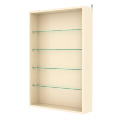 Витрина настенная с регулировочными полками №2-1Г-РЕГ, Крем Вайс