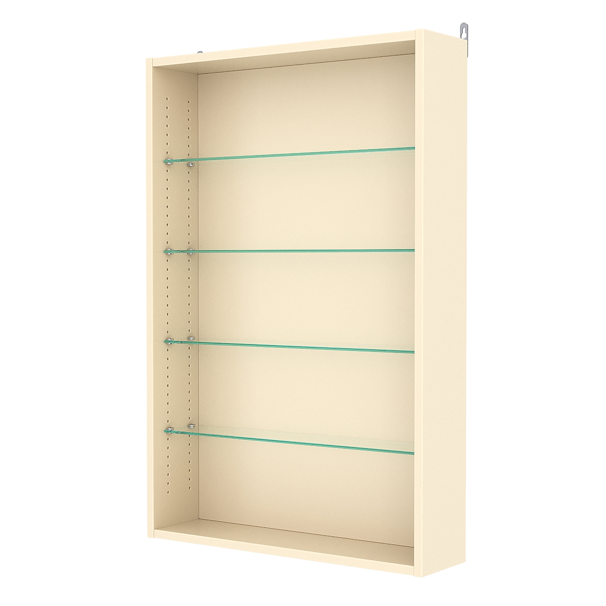 Витрина настенная с регулировочными полками №2-1Г-РЕГ, Крем Вайс