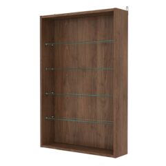 Витрина настенная с регулировочными полками №2-1Г-РЕГ, Орех