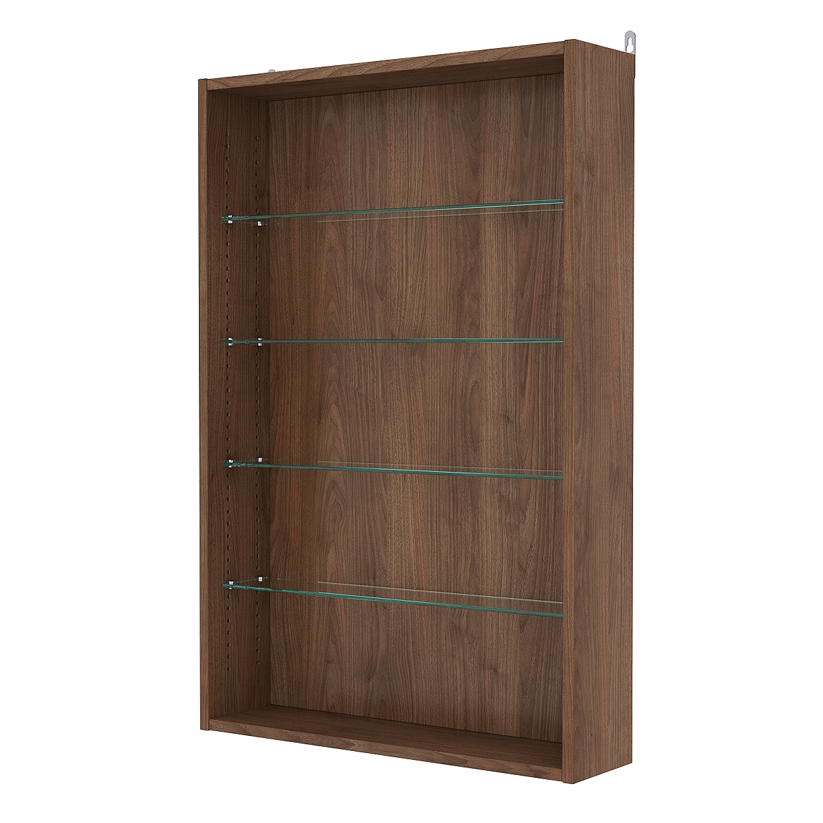 Витрина настенная с регулировочными полками №2-1Г-РЕГ, Орех