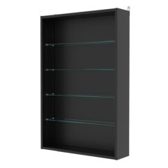 Витрина настенная с регулировочными полками №2-1Г-РЕГ, Черный