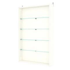 Витрина настенная с регулировочными полками №2-1ГУ-РЕГ, Белый