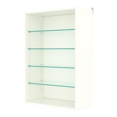 Витрина настенная с регулировочными полками №2-1ГГ-РЕГ, Белый