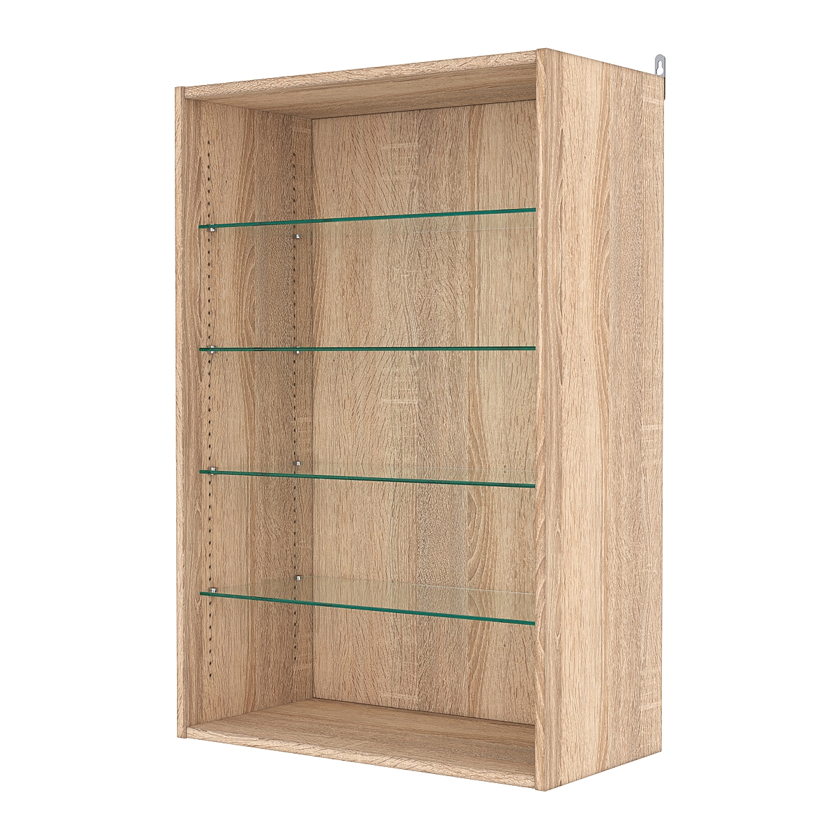 Витрина настенная с регулировочными полками №2-1ГГ-РЕГ, Дуб Сонома