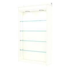Витрина настенная с регулировочными полками №2-3Г-РЕГ с подсветкой, Белый