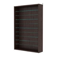 Витрина настенная с регулировочными полками №2-5Г-РЕГ, Дуб Венге