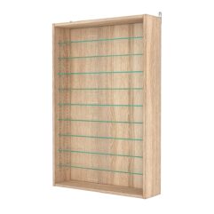 Витрина настенная с регулировочными полками №2-5Г-РЕГ, Дуб Сонома