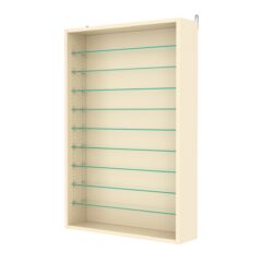 Витрина настенная с регулировочными полками №2-5Г-РЕГ, Крем Вайс