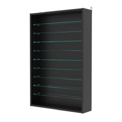 Витрина настенная с регулировочными полками №2-5Г-РЕГ, Черный