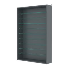 Витрина настенная с регулировочными полками №2-5Г-РЕГ, Темно-Серый