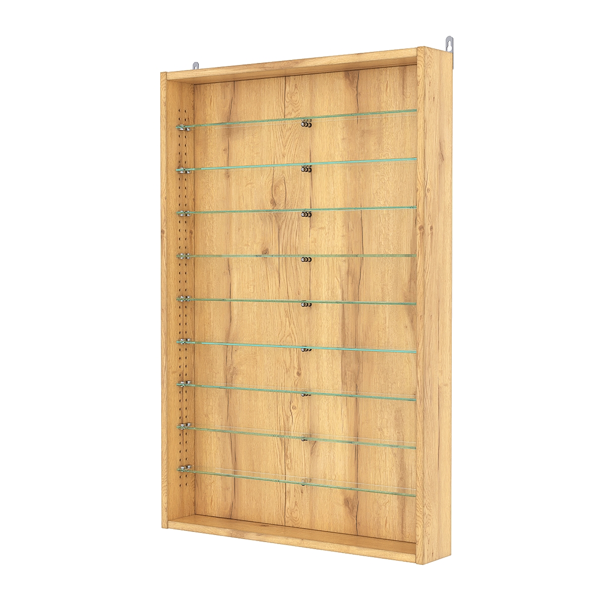 Витрина настенная с регулировочными полками №2-5ГУ-РЕГ, Дуб Золотистый